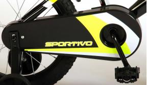 Volare Sportivo Rower dziecięcy - Chłopcy - 16 cali - Neon żółty Czarny - 95% zmontowany