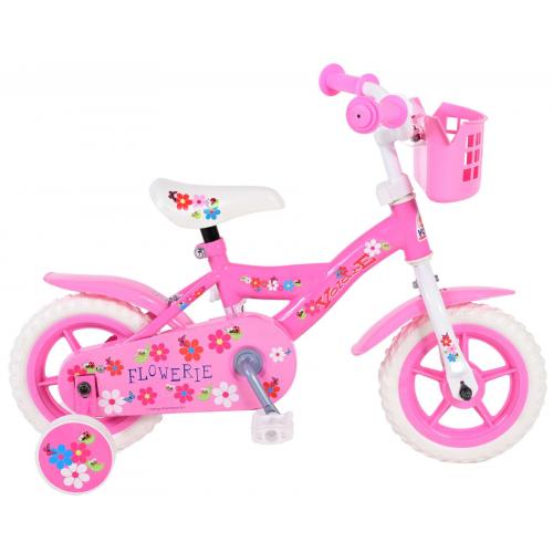 Rower dla dzieci Yipeeh Flowerie - Dziewczęce - 10 cali - Różowy / Biały