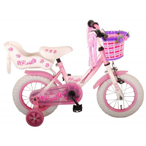 Rower dziecięcy Volare Rose - Dziewczęce - 12 cali - Różowy - 95% zmontowane