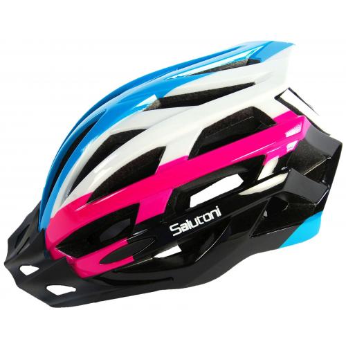Kask rowerowy damski Salutoni Niebieski Biały Różowy 58-61 cm