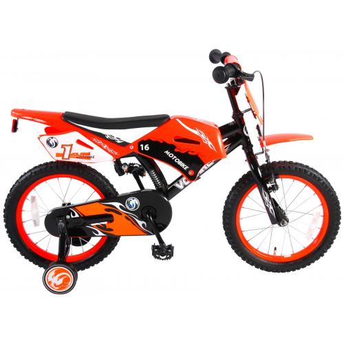Rower dziecięcy Volare Motorbike - Chłopcy - 16 cali - Pomarańczowy - 95% zmontowane