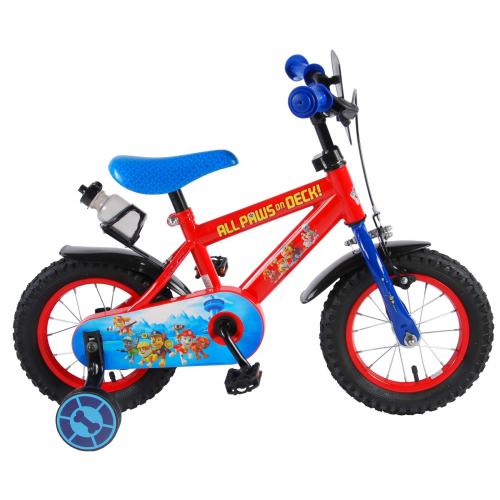 Rower dziecięcy Paw Patrol - Chłopcy - 12 cali - Czerwony / Niebieski