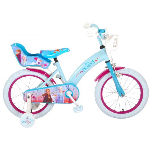 Disney Frozen 2 - Rower dziecięcy - Dziewczynki - 16 cali - Niebieski / Fioletowy