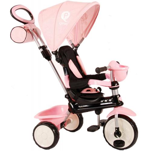 QPlay Tricycle Comfort 4 w 1 - Dziewczynki - Różowy