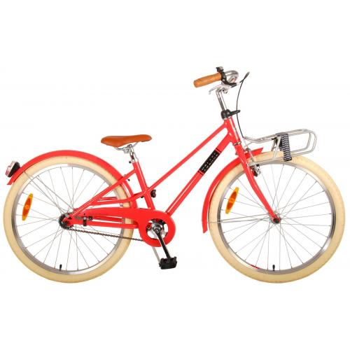 Volare Melody Rower dziecięcy - Dziewczyny - 24 cale - Koralowo czerwień - Prime Collection