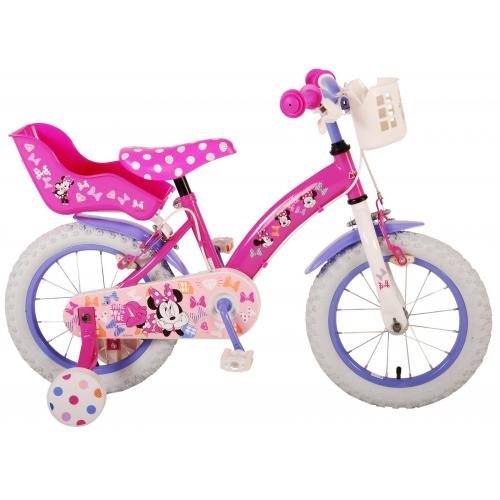 Disney Minnie Cutest Ever! - Rower dziecięcy - dziewczęcy - 12 cali - różowy - dwa hamulce ręczne