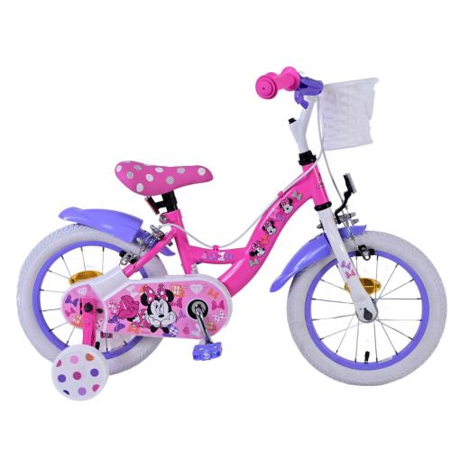 Disney Minnie Rower dziecięcy - Dziewczynki - 14 cali - Różowy - Dwa hamulce ręczne