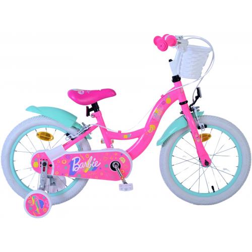 Rower dziecięcy Barbie - Dziewczynki - 16 cali - Różowy - Dwa hamulce ręczne