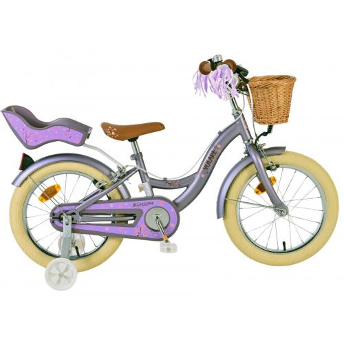Rower dziecięcy Volare Blossom - Dziewczynki - 16 cali - Fioletowy - Hamulce dwuręczne [CLONE]