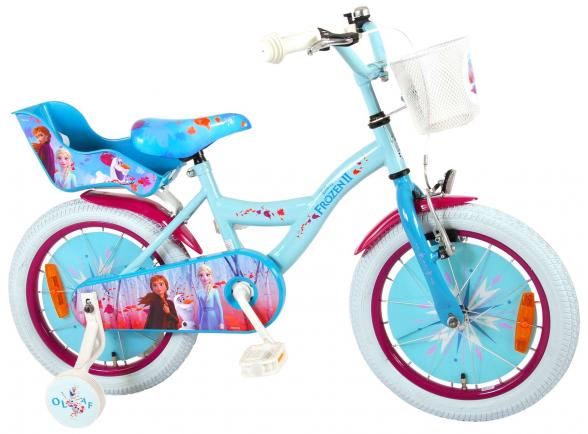Disney Frozen 2 - Rower dziecięcy - Dziewczynki - 16 cali - Niebieski / Fioletowy - 95% zmontowane