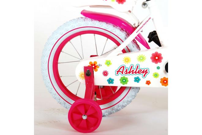 Rower dziecięcy Volare Ashley - Dziewczęce - 14 cali - Biały - 95% zmontowane