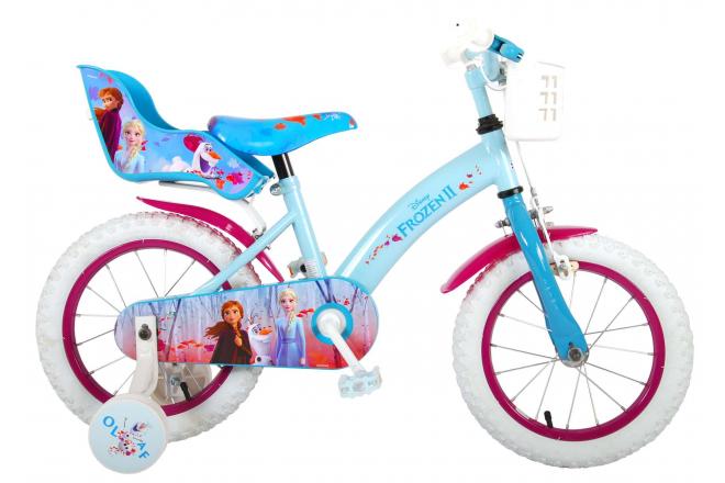 Rower dziecięcy Disney Frozen 2 - Dziewczęce - 14 cali - Niebieski / Fioletowy