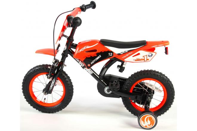 Rower dziecięcy Volare Motorbike - Chłopcy - 12 cali - Pomarańczowy - 95% zmontowane