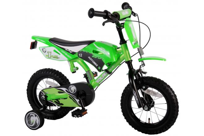 Rower dziecięcy Volare Motorbike - Chłopcy - 12 cali - Zielony - dwa hamulce ręczne