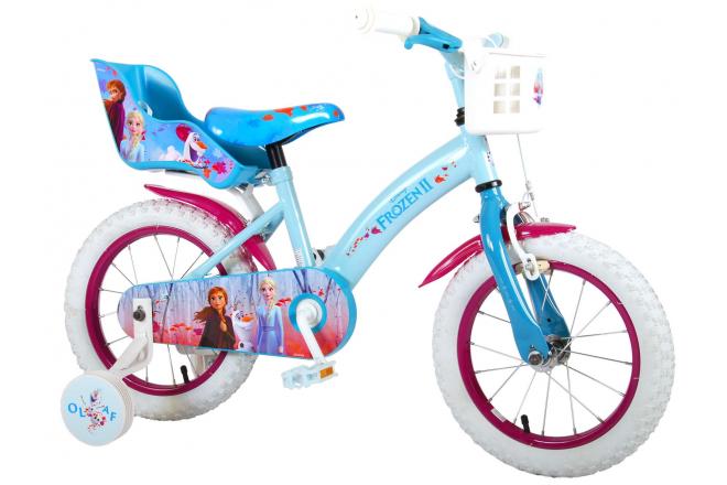 Rower dziecięcy Disney Frozen 2 - Dziewczęce - 14 cali - Niebieski / Fioletowy