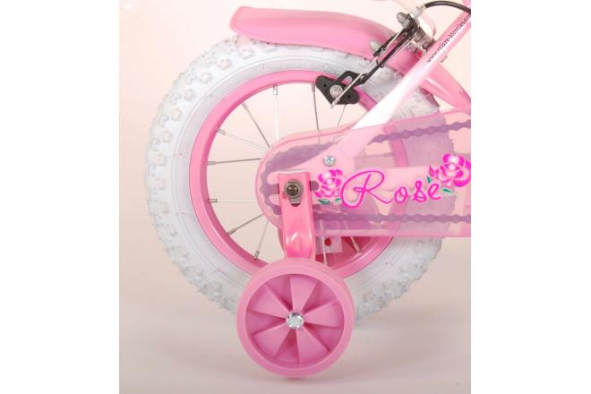 Rower dziecięcy Volare Rose - Dziewczęce - 12 cali - Różowy - 2 hamulce ręczne
