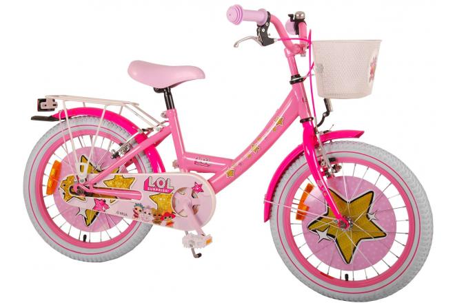 Rower dziecięcy LOL Surprise - Dziewczęce - 18 cali - Różowy - Hamulce ręczne