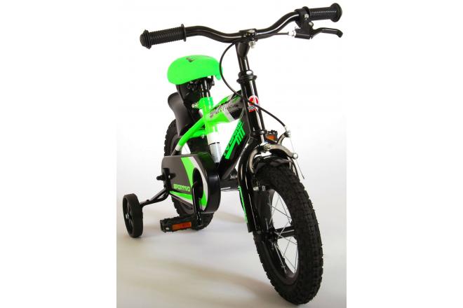 Volare Sportivo Rower dziecięcy - Chłopcy - 12 cali - Neon Zielony Czarny - 95% zmontowany