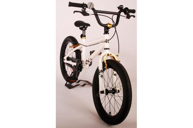 Rower dziecięcy Volare Cool Rider - Chłopcy - 18 cali - Biały - dwa hamulce ręczne - 95% zmontowany - Prime Collection