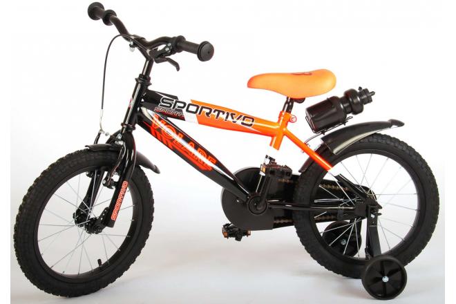 Volare Sportivo Rower dziecięcy - Chłopcy - 16 cali - Neonowa Pomarańcza Czarny - 95% zmontowany