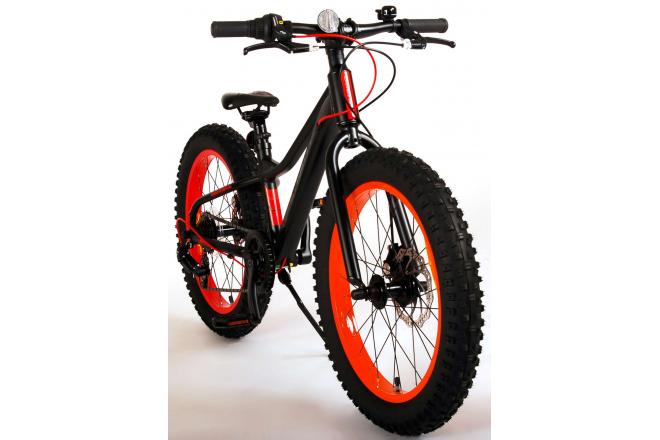 Volare Gradient Rower dziecięcy - Chłopcy - 20 cali - Black Orange Red - 6 prędkości - Prime Collection