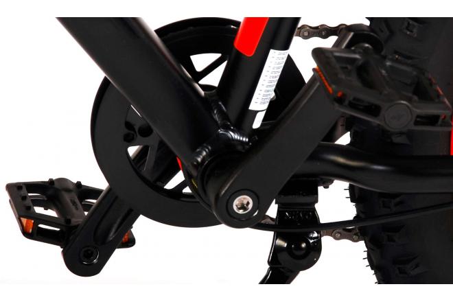 Volare Gradient Rower dziecięcy - Chłopcy - 20 cali - Black Orange Red - 6 prędkości - Prime Collection