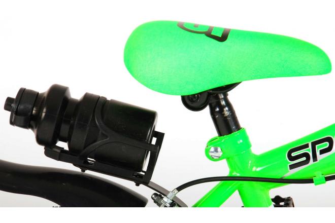 Volare Sportivo Rower dziecięcy - Chłopcy - 12 cali - Neon Zielony Czarny - Dwa hamulce ręczne - 95% zmontowany