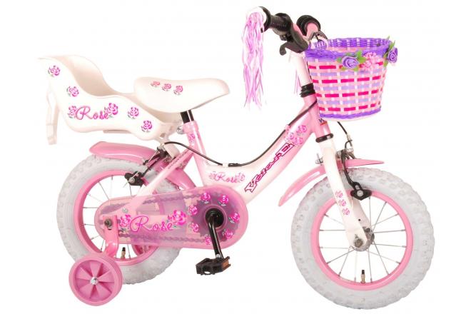 Rower dziecięcy Volare Rose - Dziewczęce - 12 cali - Różowy - 2 hamulce ręczne