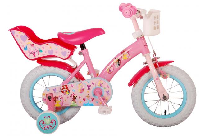 Rower dziecięcy Disney Princess - dziewczynki - 12 cali - różowy - siedzisko dla lalek