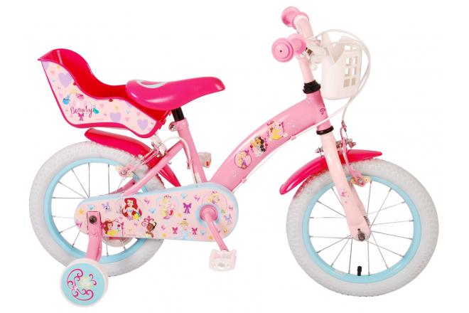 Rower dziecięcy Disney Princess - dziewczęcy - 14 cali - różowy - dwa hamulce ręczne