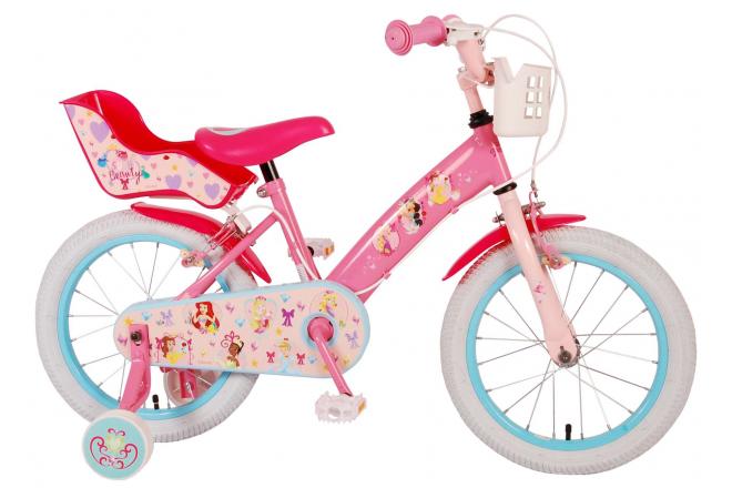 Rower dziecięcy Disney Princess - dziewczęcy - 16 cali - różowo - hamulce ręczne