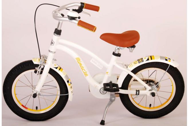 Rower dziecięcy Volare Miracle Cruiser - dziewczęcy - 14 cali - biały - Prime Collection
