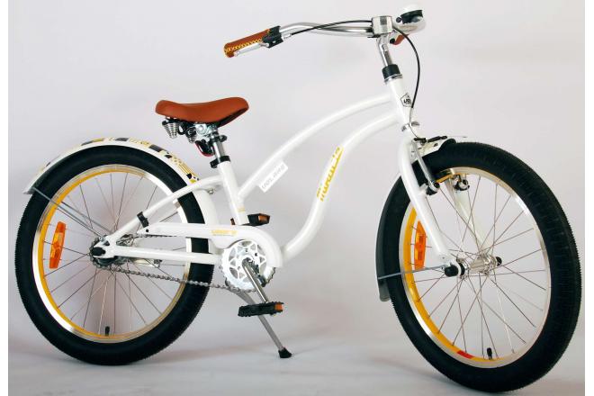 Rower dziecięcy Volare Miracle Cruiser - Dziewczęcy - 20 cali - Biały - Prime Collection