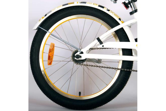 Rower dziecięcy Volare Miracle Cruiser - Dziewczęcy - 20 cali - Biały - Prime Collection