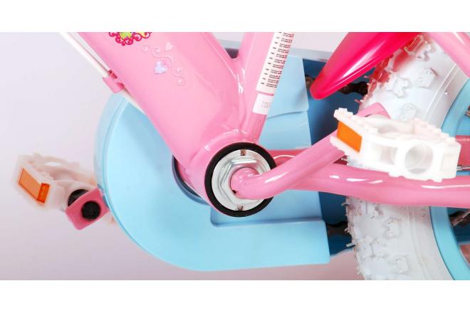 Disney Princess Rower dziecięcy - Dziewczynki - 12 cali - Różowy - Fotelik dla lalek - Dwa hamulce ręczne