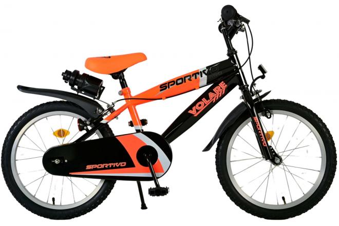 Volare Sportivo Rower dziecięcy - Chłopcy - 20 cali - Neon Pomarańczowy Czarny - Dwa hamulce ręczne [CLONE]