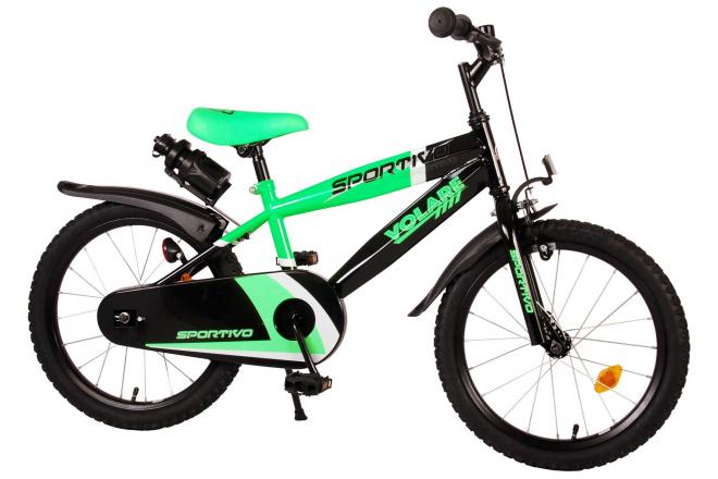 Volare Sportivo Rower dziecięcy - Chłopcy - 14 cali - Neon Zielony Czarny - 95% zmontowany