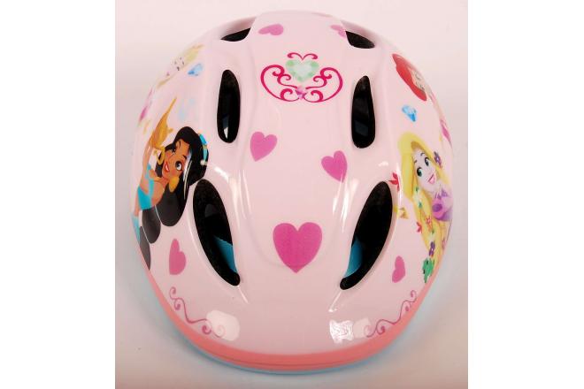 Kask rowerowy Disney Princess - biały różowy - 52-56 cm