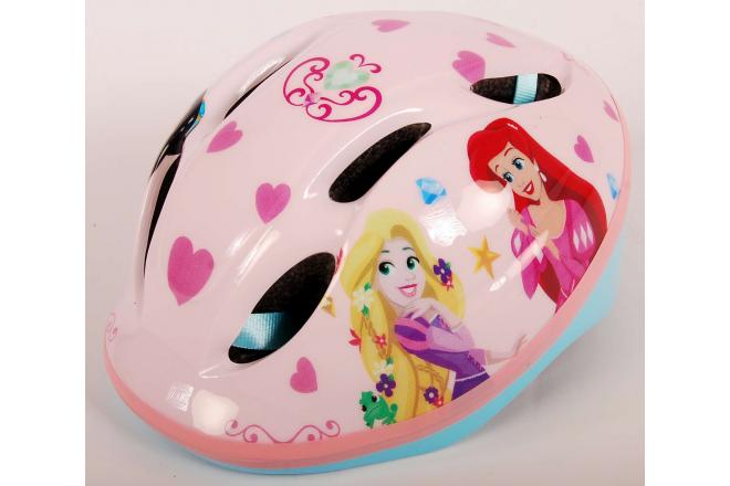 Kask rowerowy Disney Princess - biały różowy - 52-56 cm