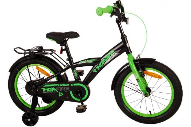Rower dziecięcy Volare Thombike - chłopcy - 16 cali - Czarny Zielony
