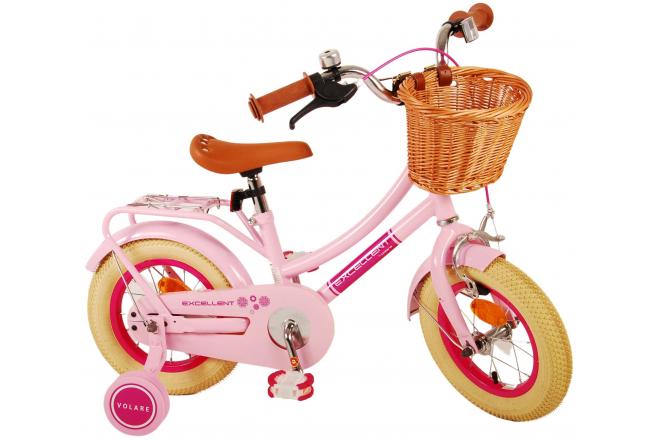 Rower dziecięcy Volare Excellent - dziewczęcy - 12 cali - różowy