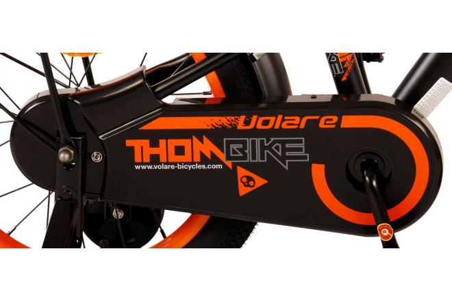 Rower dziecięcy Volare Thombike - chłopcy - 16 cali - Czarny pomarańczowy
