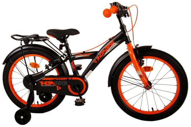 Rower dziecięcy Volare Thombike - Chłopcy - 18 cali - Czarny pomarańczowy - Dwa hamulce ręczne