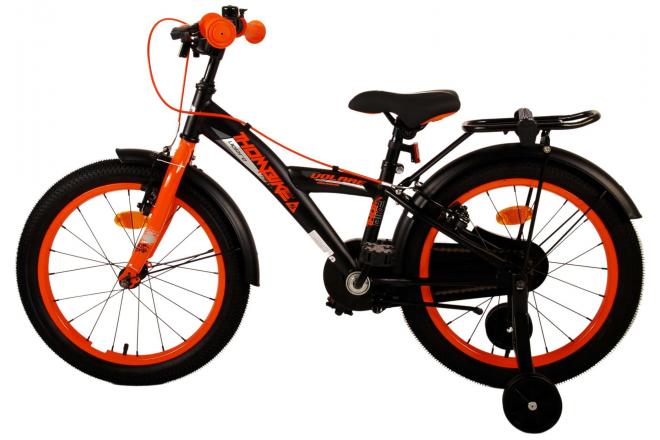 Rower dziecięcy Volare Thombike - Chłopcy - 18 cali - Czarny pomarańczowy - Dwa hamulce ręczne