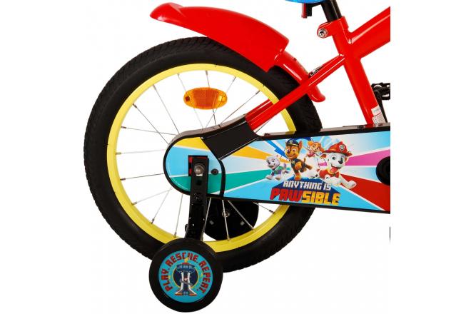 Rower dziecięcy Paw Patrol - Chłopcy - 16 cali - Czerwony Niebieski