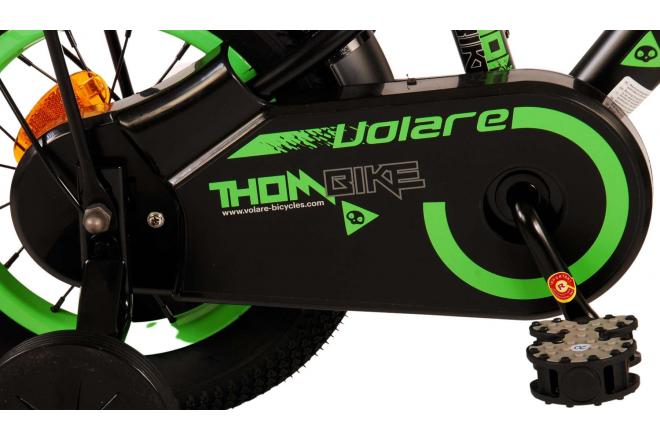 Rower dziecięcy Volare Thombike - chłopcy - 12 cali - Czarny Zielony