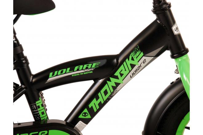 Rower dziecięcy Volare Thombike - chłopcy - 12 cali - Czarny Zielony