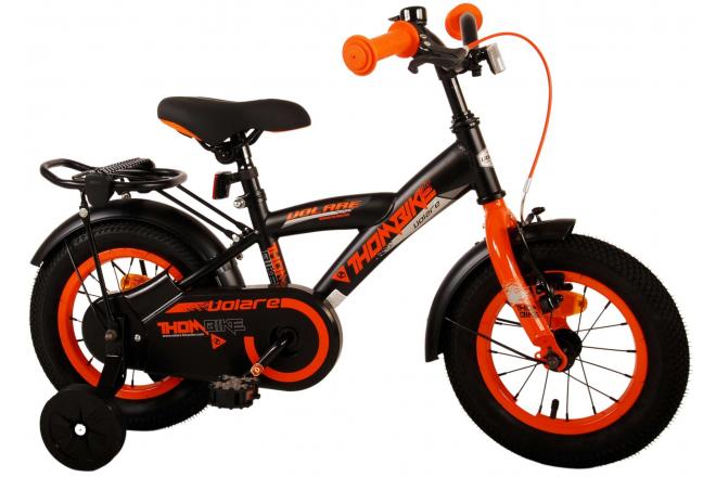 Rower dziecięcy Volare Thombike - chłopcy - 12 cali - Czarny pomarańczowy