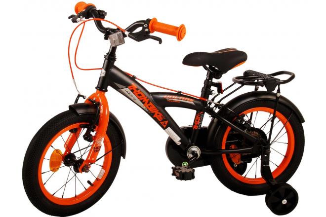 Rower dziecięcy Volare Thombike - Chłopcy - 14 cali - Czarny pomarańczowy - Hamulce dwuręczne