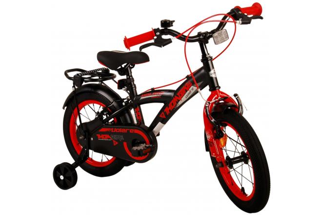 Rower dziecięcy Volare Thombike - Chłopcy - 14 cali - Black Red - Hamulce dwuręczne